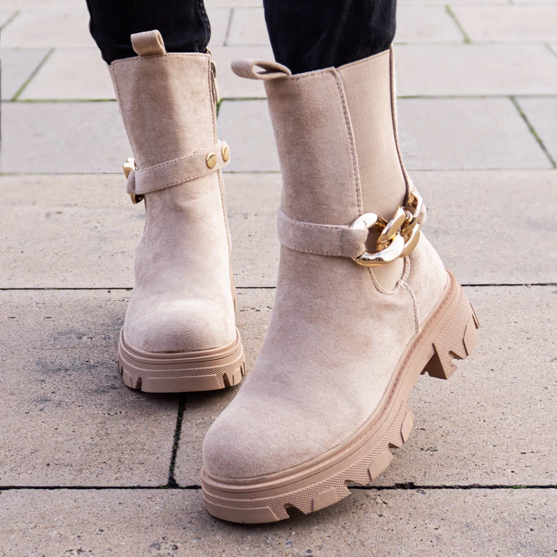 Γυναικεία μποτάκια 0118-4 beige