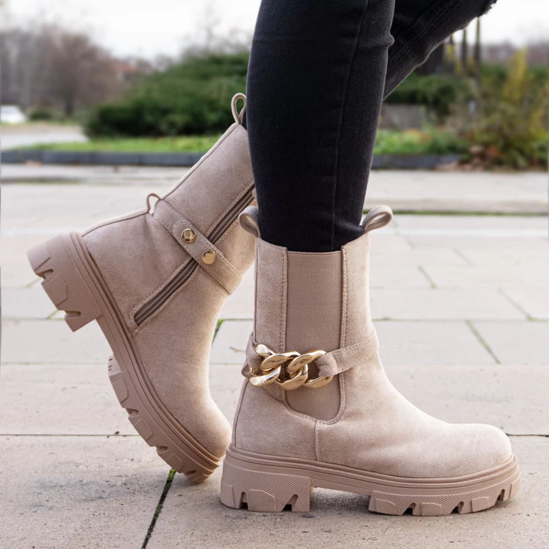 Γυναικεία μποτάκια 0118-4 beige