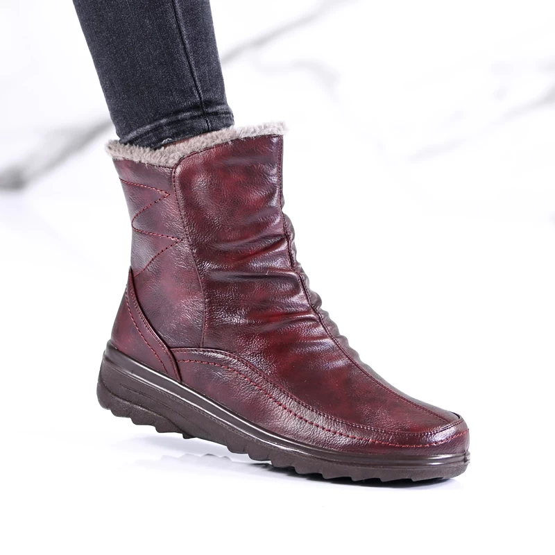 Ежедневни дамски боти G78 Wine red