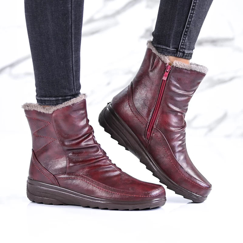 Ежедневни дамски боти G78 Wine red