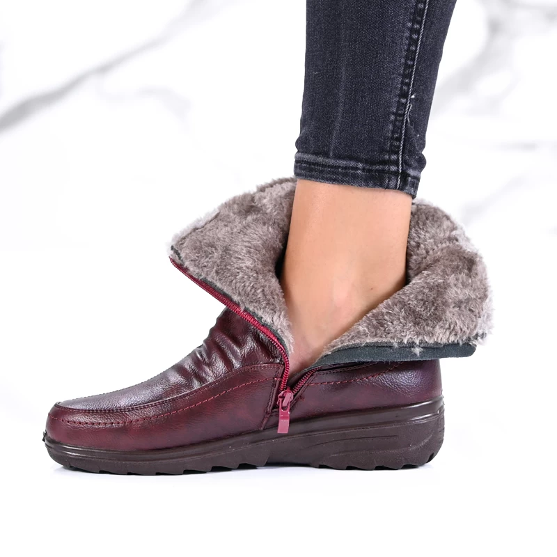 Ежедневни дамски боти G78 Wine red