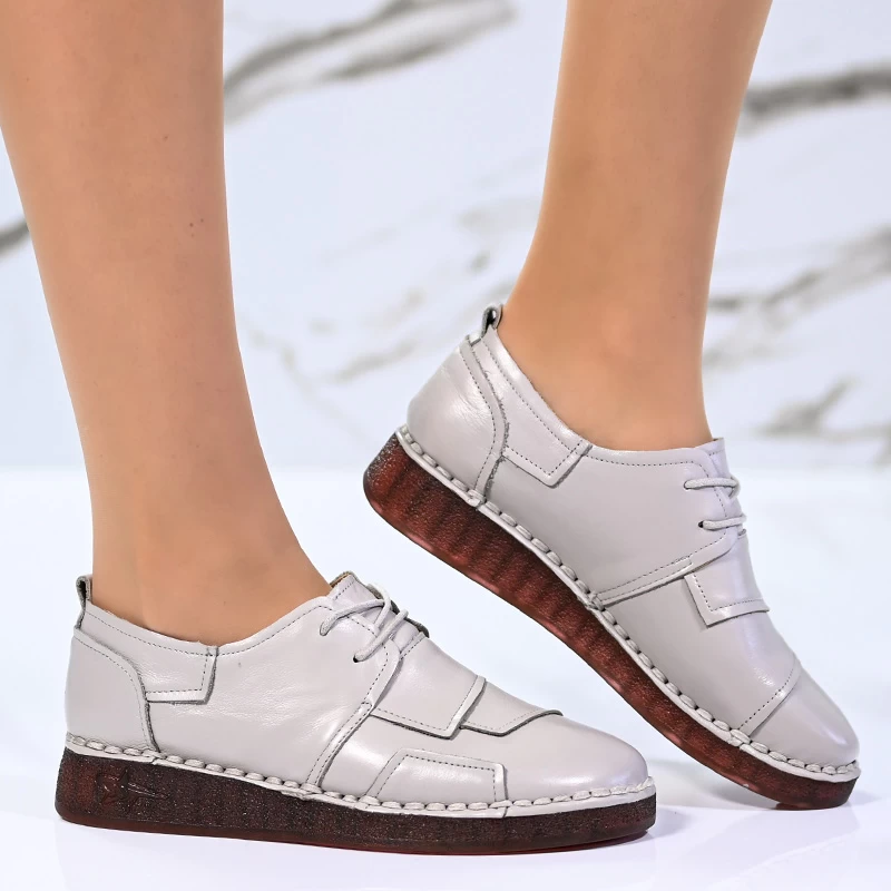 Čevlji naravno usnje 043070 Light beige