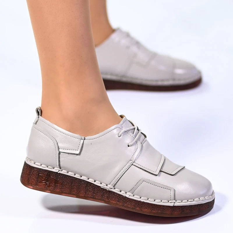 Čevlji naravno usnje 043070 Light beige