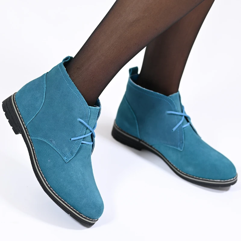 Боти естествена кожа W132001 Blue
