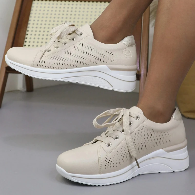 Ženske tenisice s platformom A1115-3 Beige