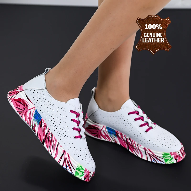 Обувки естествена кожа W595002 Fuxia