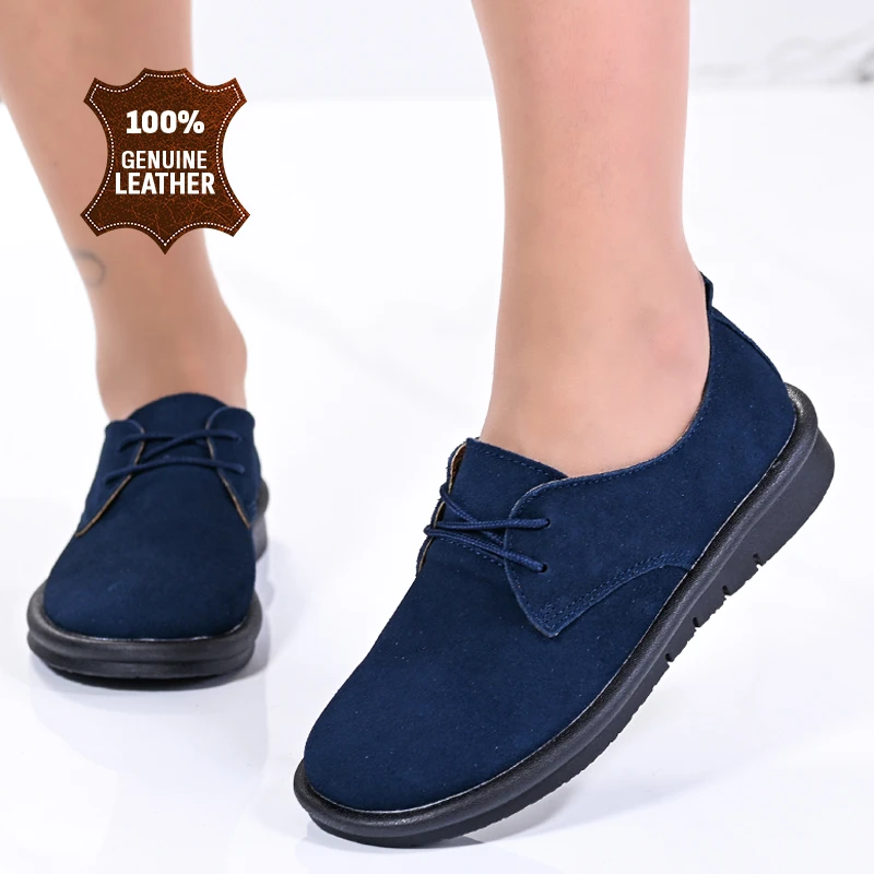 Обувки естествена кожа W186073 Navy