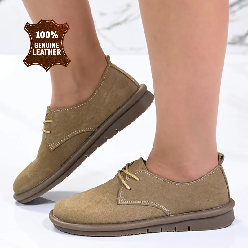Обувки естествена кожа W186073 Beige