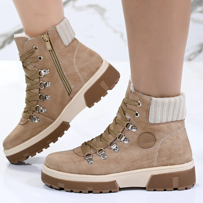 Ежедневни дамски боти B18036-3 Khaki