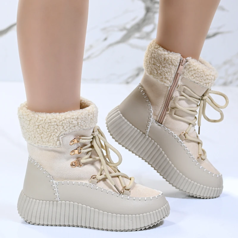 Casual γυναικείες μπότες W210136 Beige