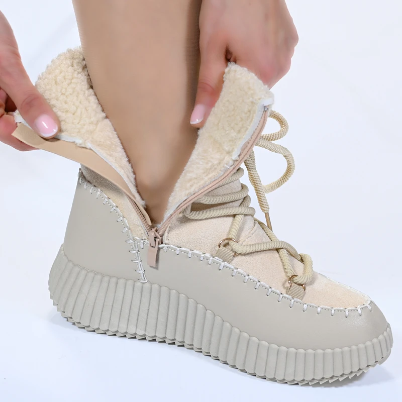 Casual γυναικείες μπότες W210136 Beige