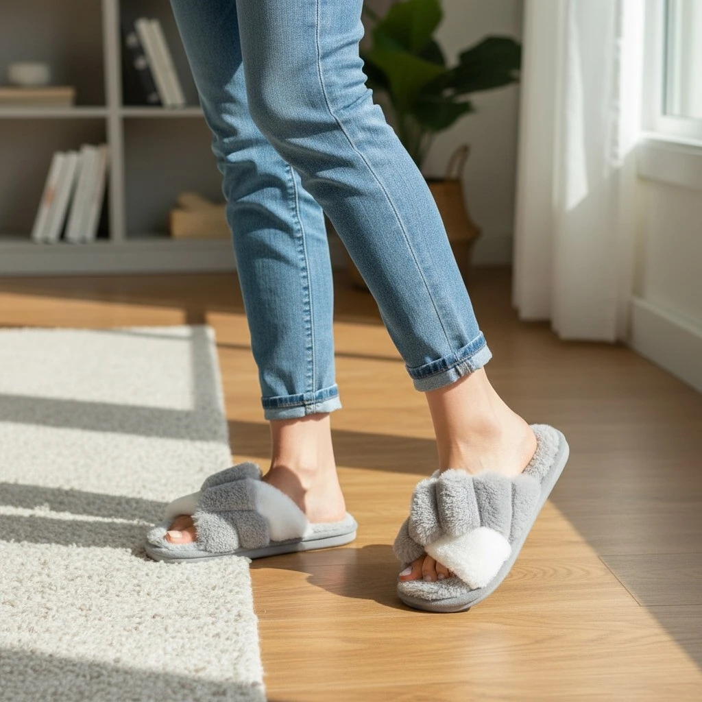 Дамски пантофи 8054 grey