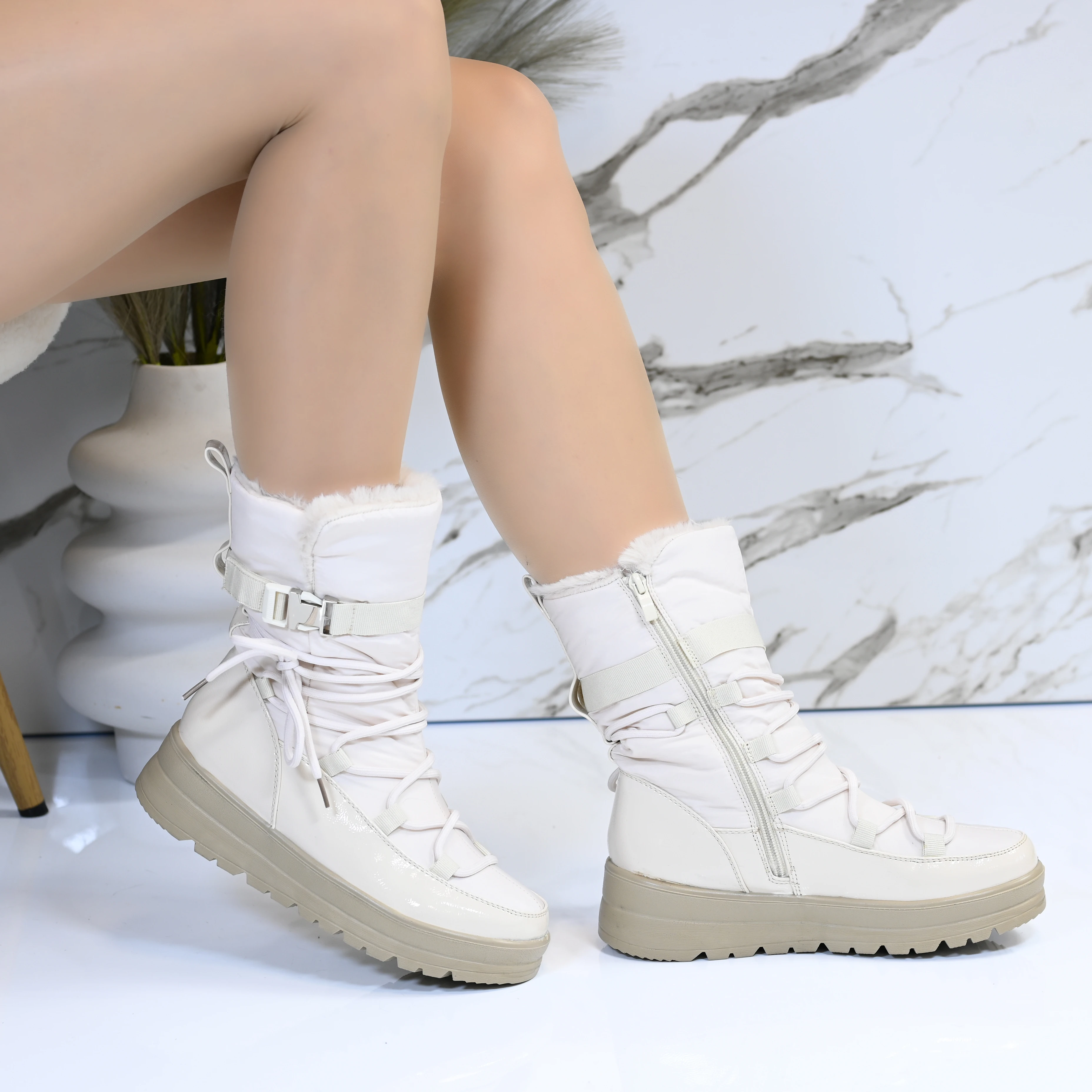 Ежедневни дамски боти B1105-2 Beige