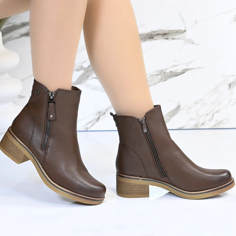 Елегантни боти B1022-4 Brown