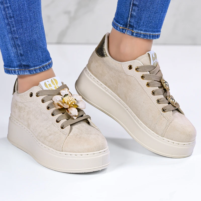 Sneakers D06051-2 Beige