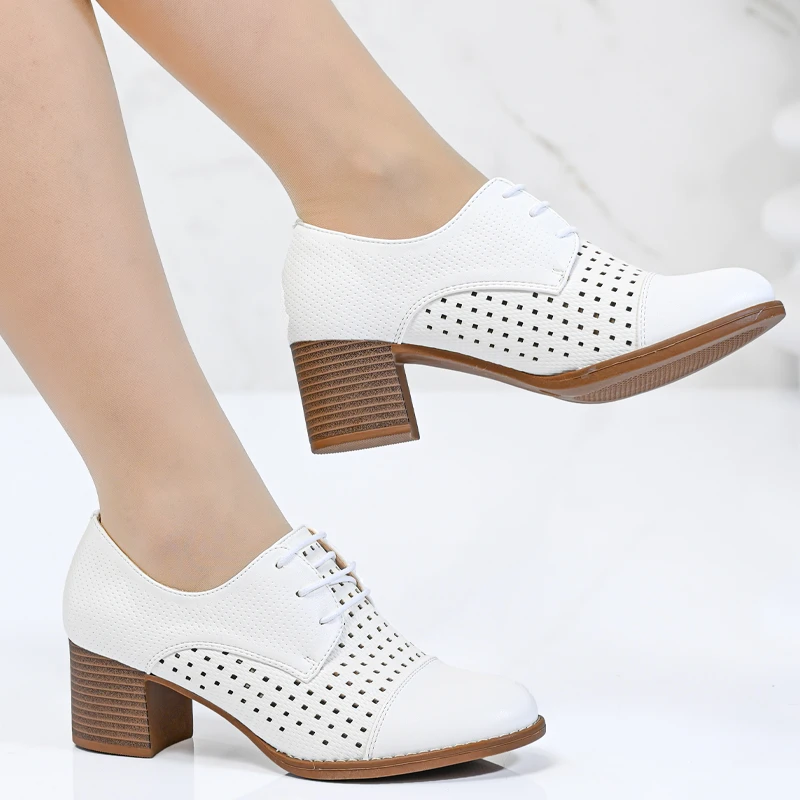Елегантни дамски обувки A2073-2 White