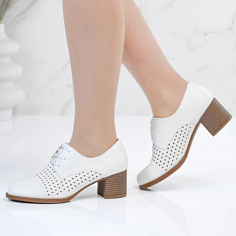 Елегантни дамски обувки A2073-2 White