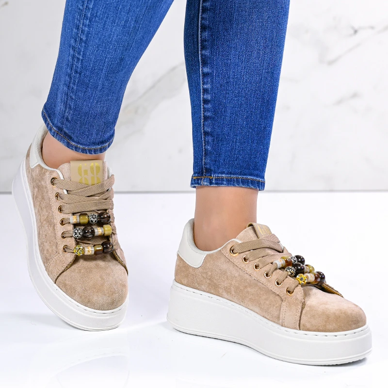Sneakers D06050-3 Beige