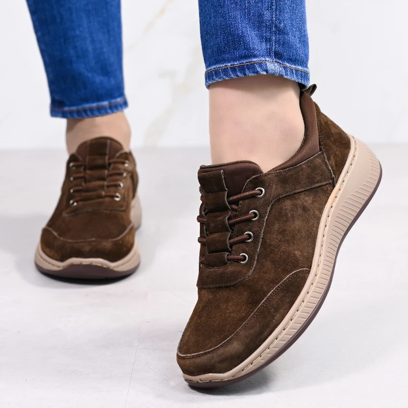 Обувки естествена кожа E18132-2 Brown