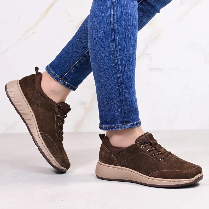 Обувки естествена кожа E18132-2 Brown