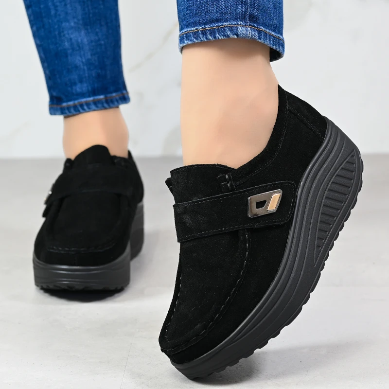 Обувки естествена кожа E18020-1 Black