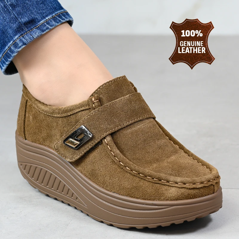 Обувки естествена кожа E18020-3 Brown