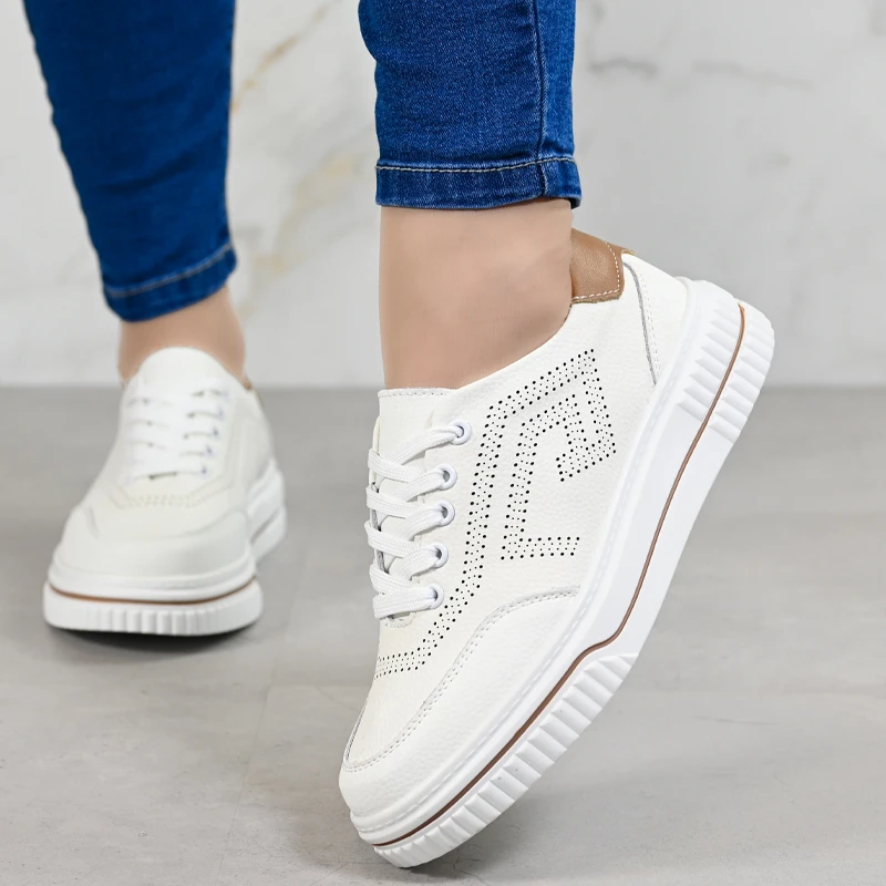 Обувки естествена кожа SW-4002 White