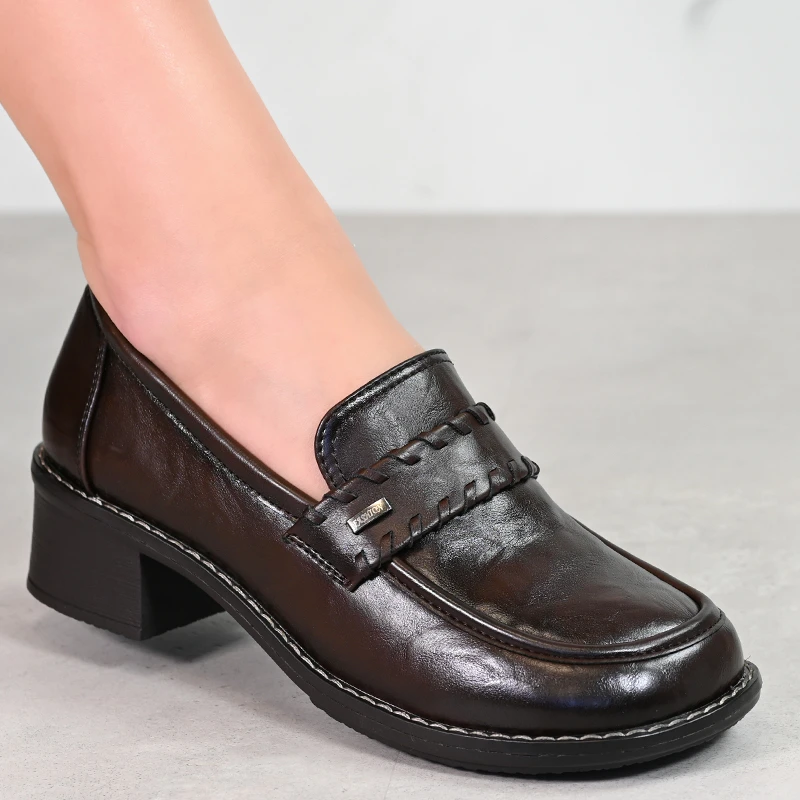 Елегантни дамски обувки A18182-2 Brown