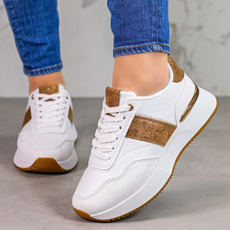 Ежедневни дамски обувки  W014251 White/Brown