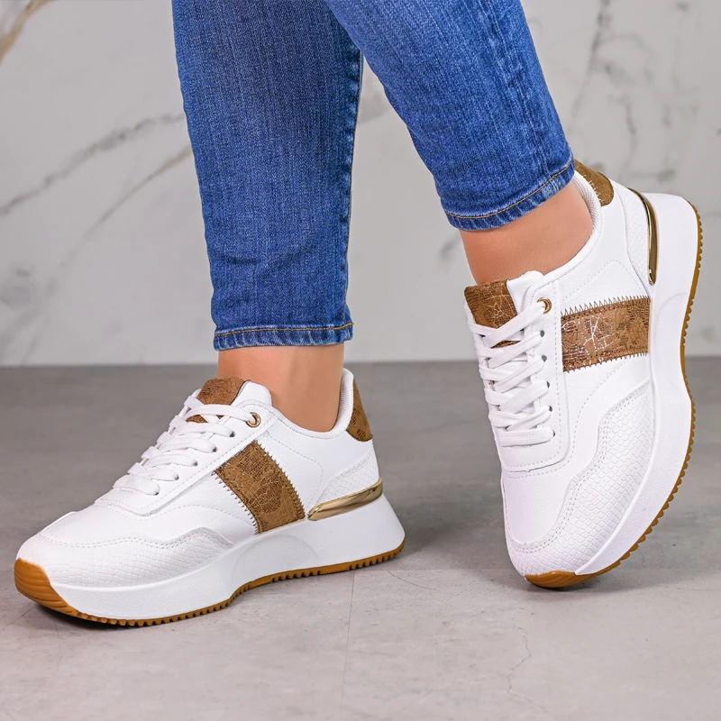 Ежедневни дамски обувки  W014251 White/Brown