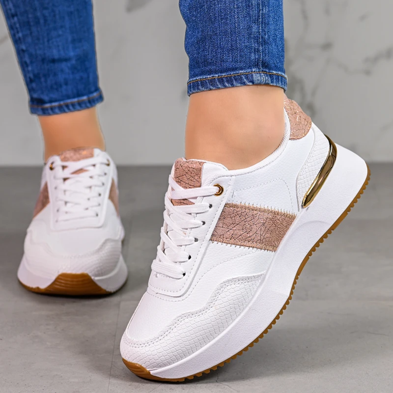Ежедневни дамски обувки  W014251 White/Pink
