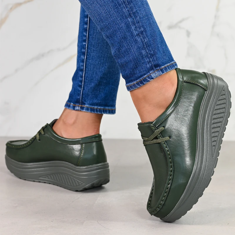 Čevlji naravno usnje 186062 Green