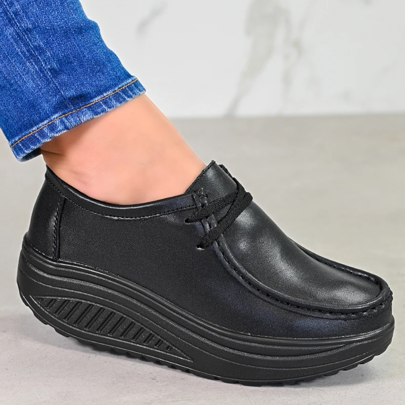 Čevlji naravno usnje 186062 Black