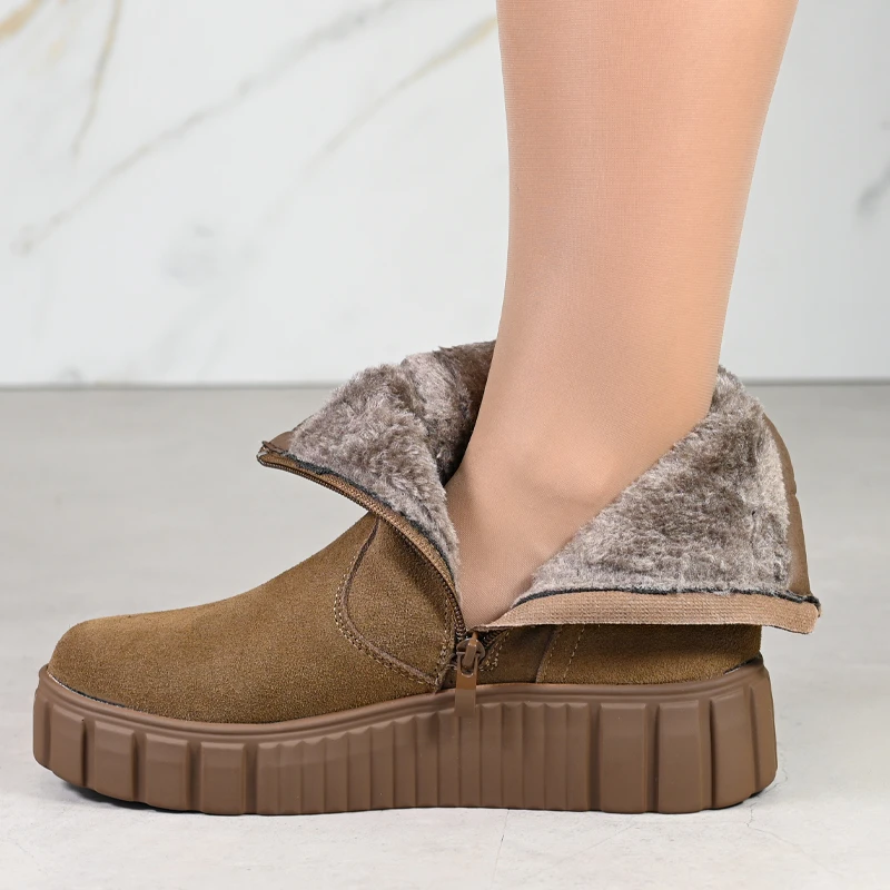 Боти естествена кожа E18228-3 Khaki
