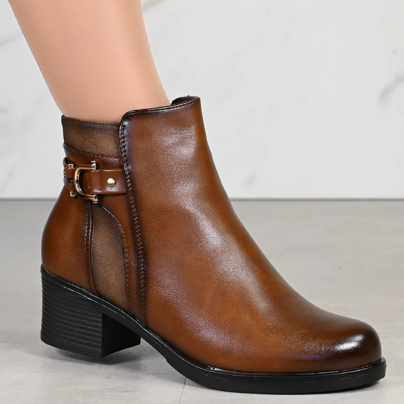 Елегантни боти B18223-3 Brown