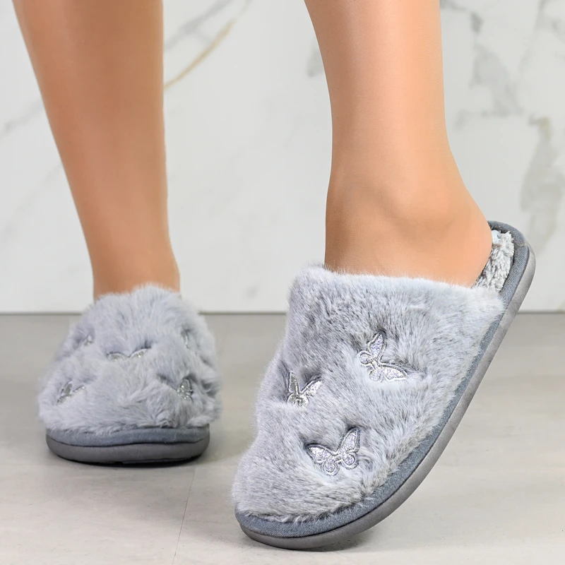 Дамски пантофи D50047 Gray