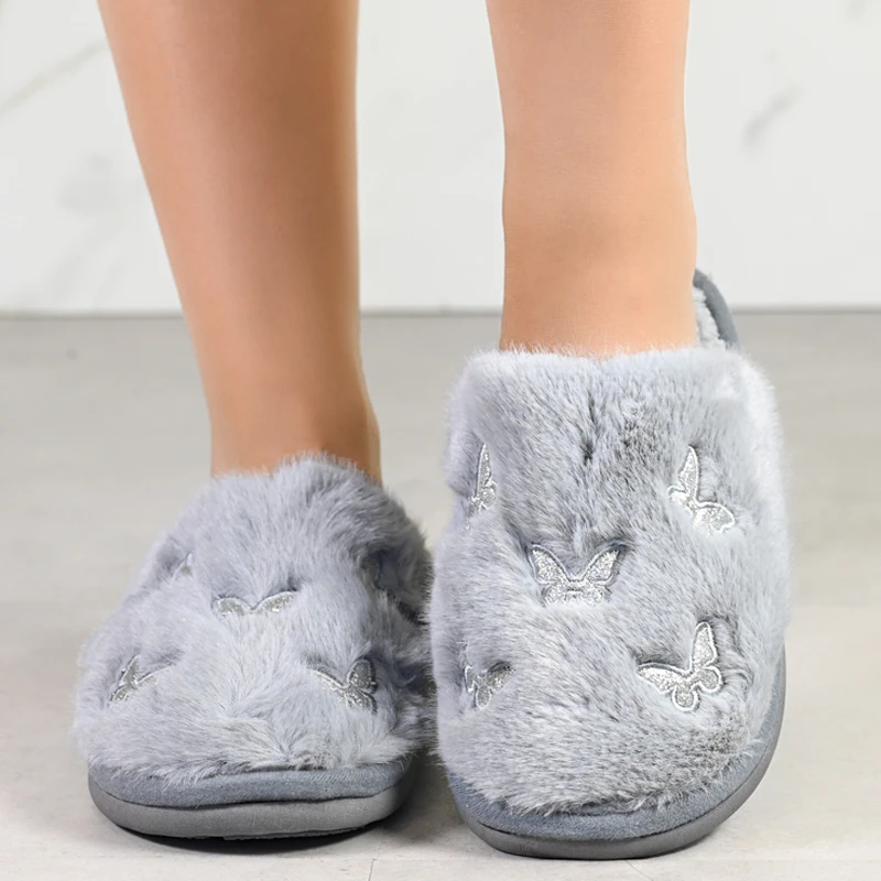 Дамски пантофи D50047 Gray