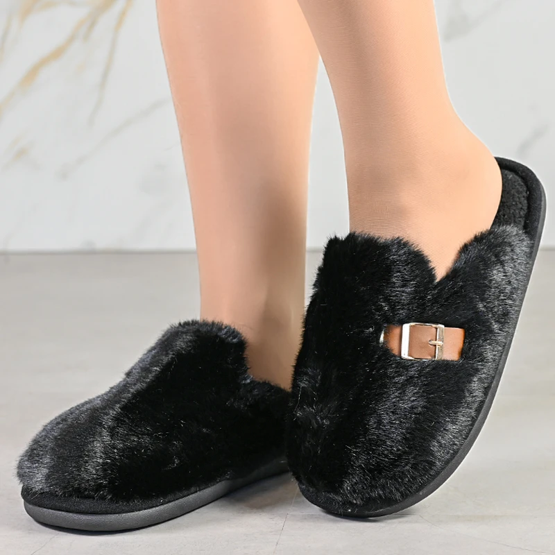 Дамски пантофи D50046 Black