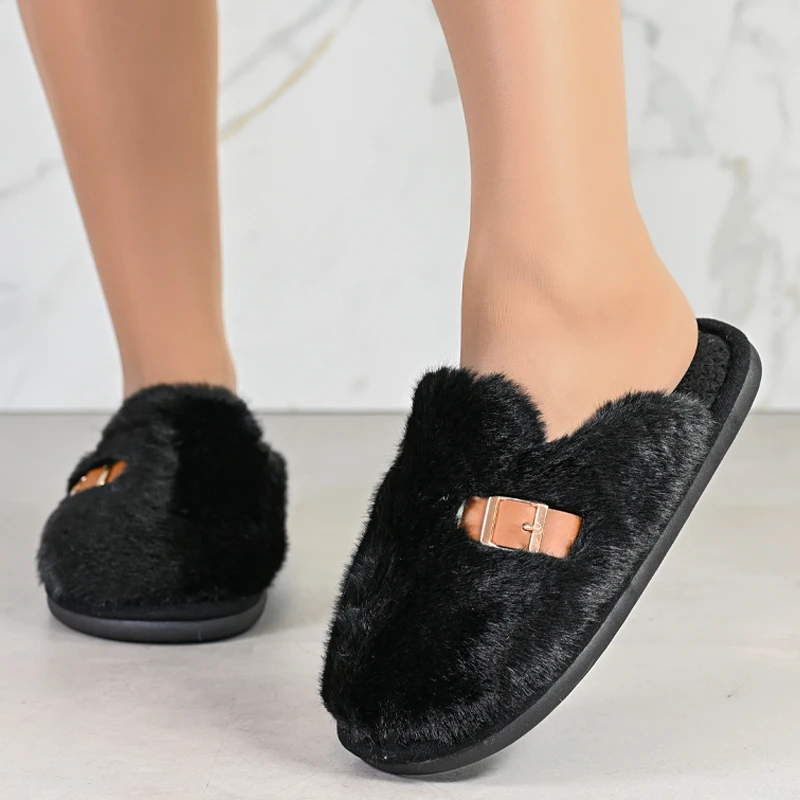 Дамски пантофи D50046 Black