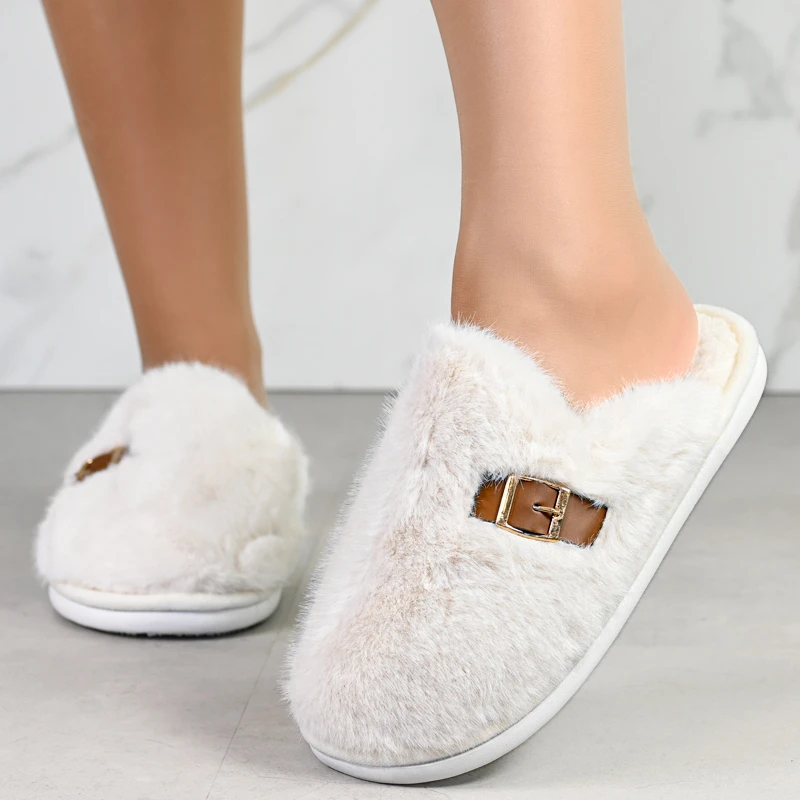 Дамски пантофи D50046 White