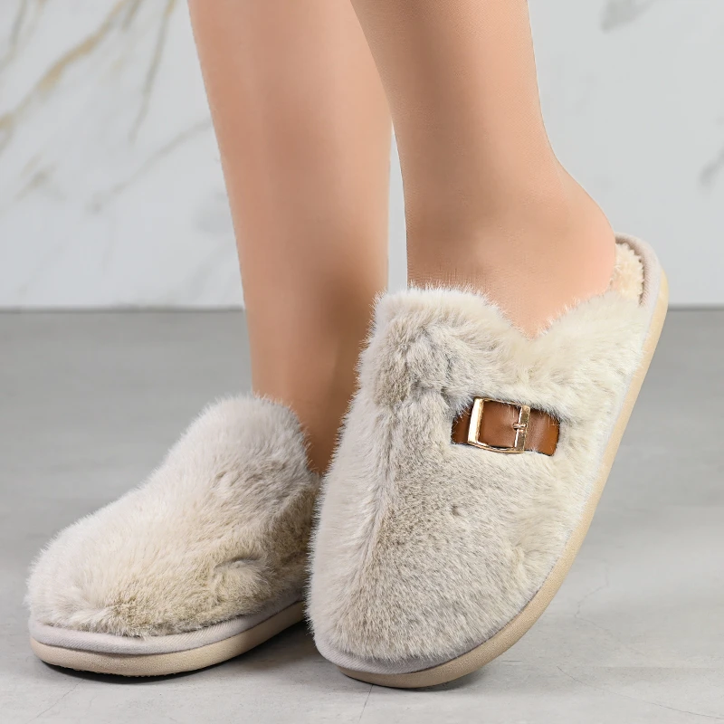 Дамски пантофи D50046 Beige