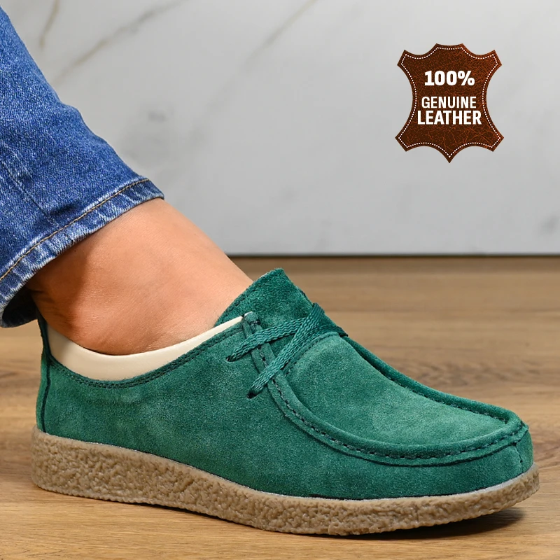 Обувки естествена кожа 186004 Green