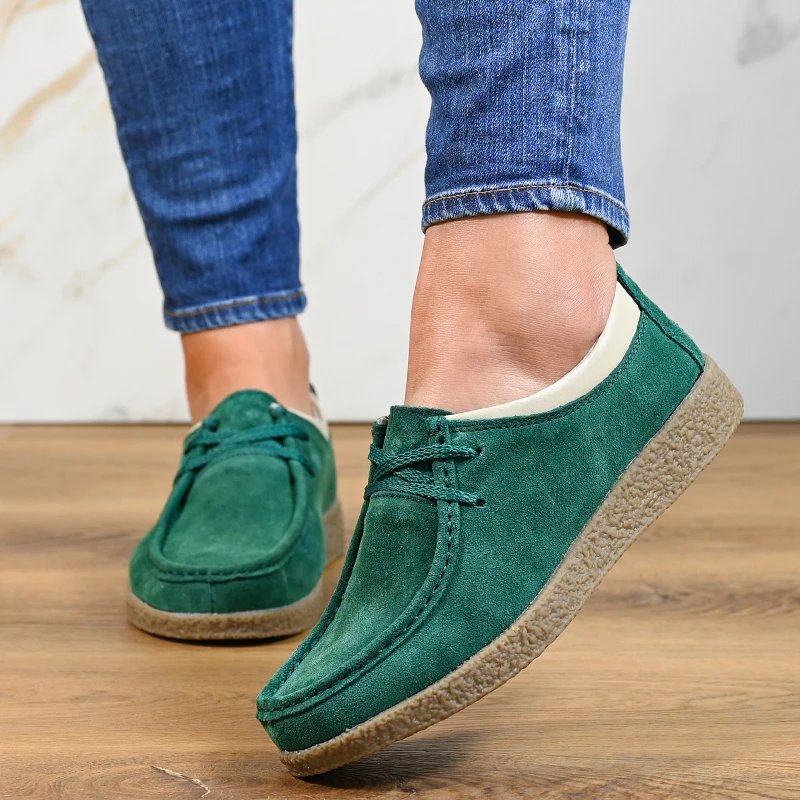 Обувки естествена кожа 186004 Green