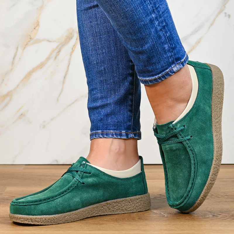Обувки естествена кожа 186004 Green
