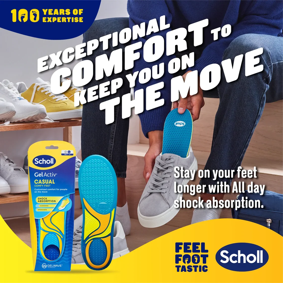 SCHOLL Gel Activ Casual VLOŽEK ZA MOŠKE ČEVLJE ZA VSAKDAN