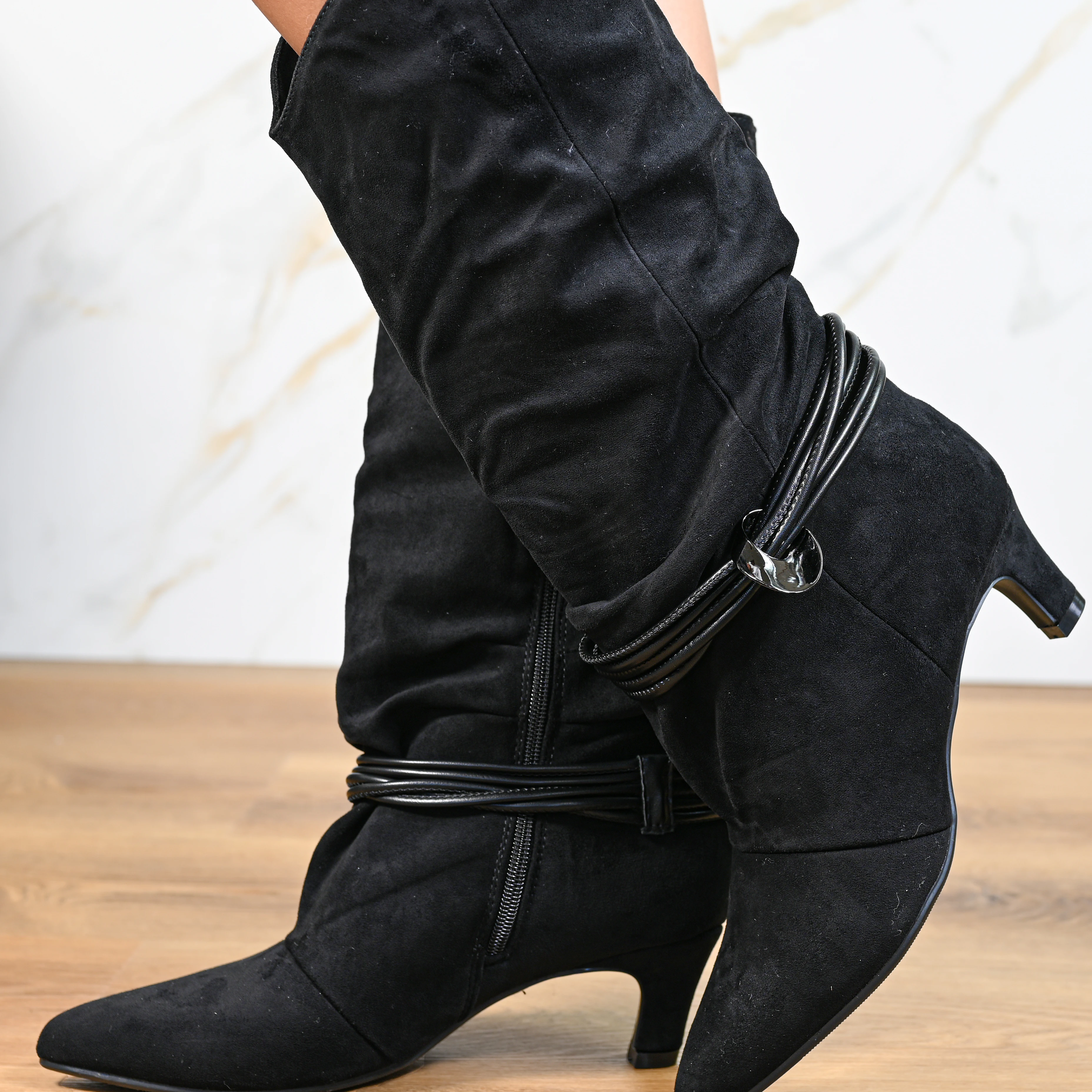 Dámské kozačky B04068-1 Black