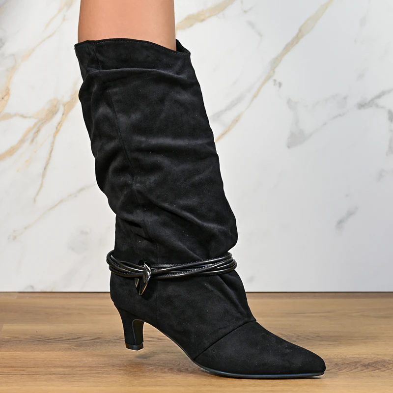 Dámské kozačky B04068-1 Black