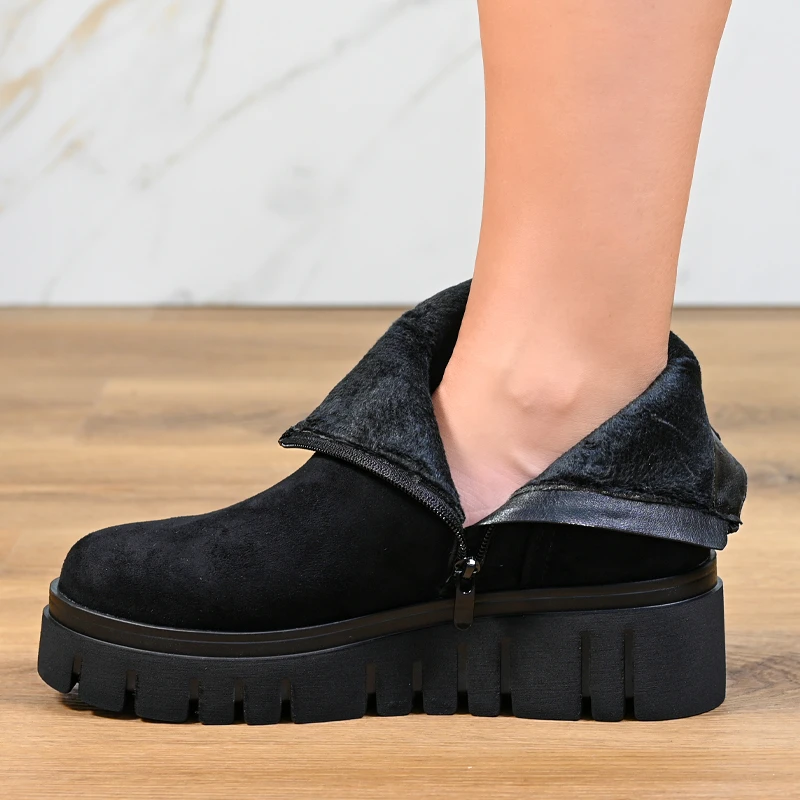 Dámské polokozačky B04060-1 Black